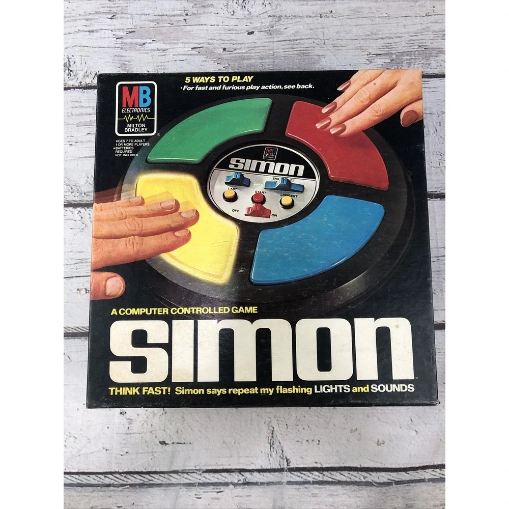 Vintage - For parts only - Simon Game w/ Box Milton Bradley USA 1978